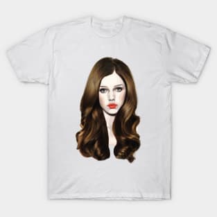 girl with the brown silk hair T-Shirt